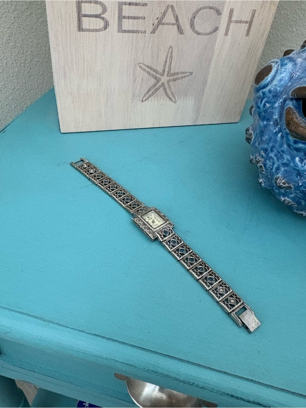Vintage Silver Filigree Bracelet Watch
